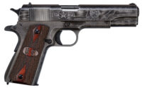 Thompson 1911BKOWC1 1911 Victory Girls 45 ACP 5" 7+1 Worn Black/Gray Cerakote Steel Checkered Wood w/US Logo Grip