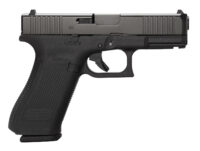 Glock PA455S201 G45 Gen5 Compact 9mm Luger 10+1 4.02" Black GMB Barrel, Black nDLC Serrated Slide, Black Polymer Frame w/Accessory Rail, Black Textured w/Interchangeable Backstrap Grip, Ambidextrous