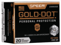 Speer 23960GD Gold Dot Personal Protection 357Mag 158gr Hollow Point 20 Per Box/10 Case
