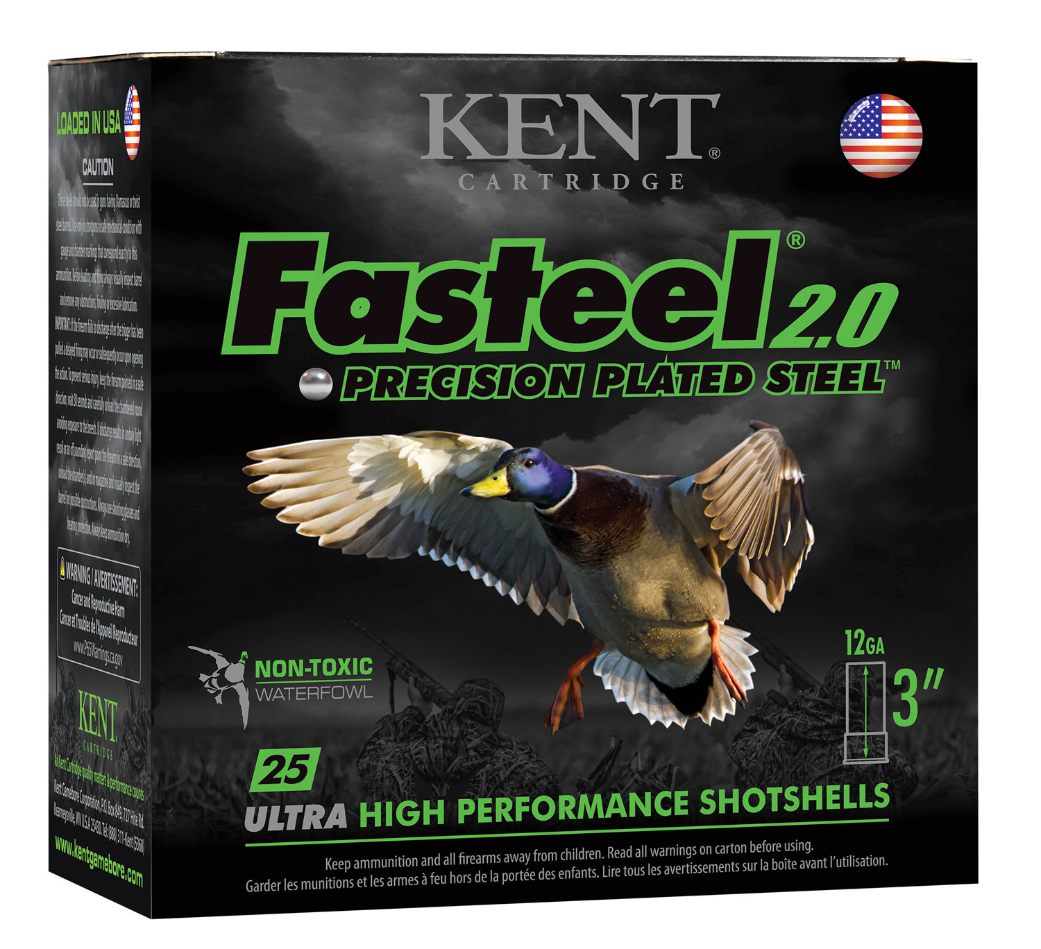 Kent Cartridge K123FS361 Fasteel 2.0 12 Gauge 3" 1 1/4 oz 1 Shot 25 Per Box/ 10 Case