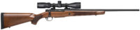 Mossberg 28057 Patriot 22-250 Rem Caliber with 5+1 Capacity, 22" Fluted Barrel, Matte Blued Metal Finish & Walnut Stock Right Hand (Full Size) Includes Vortex Crossfire II 3-9x40mm Scope