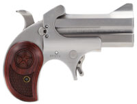 Bond Arms BACD Cowboy Defender 357 Mag/38 Sp 2rd 3" Barrel, Stainless Metal Finish, Blade Front/Fixed Rear Sights, Laminated Rosewood Grip, No Trigger Guard, Manual Safety