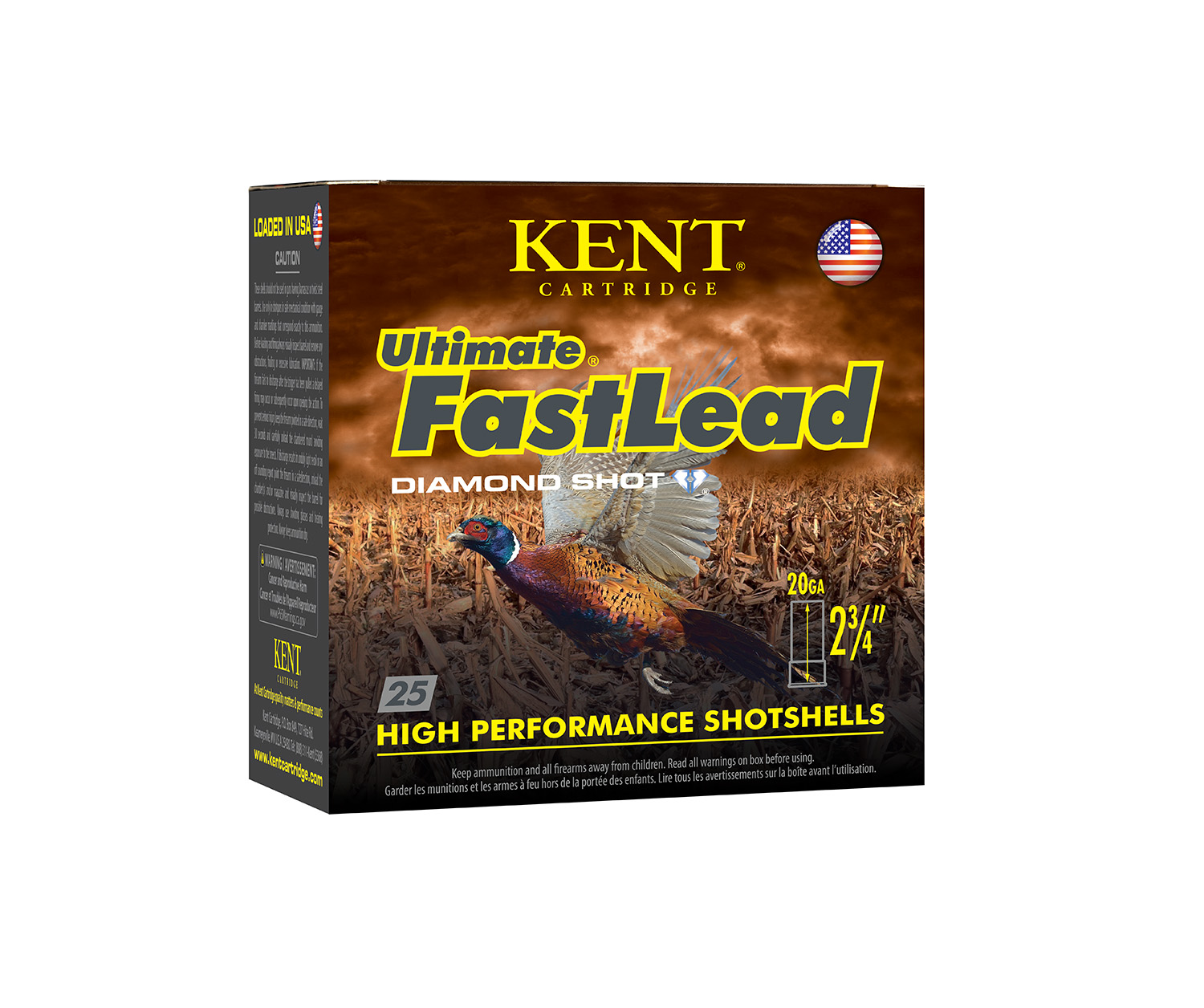 Kent Cartridge K202UFL286 Ultimate Fast Lead 20Gauge 2.75" 1oz 6Shot 25 Per Box/10 Case