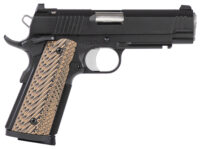 Dan Wesson 01808 Specialist Commander 45 ACP 8+1 4.25" Stainless Steel Barrel, Black Duty Serrated Stainless Steel Slide & Frame w/Picatinny Rail, Black/Brown G10 Grip, Ambidextrous