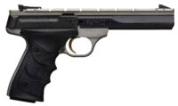 Browning 051564490 Buck Mark Contour 22 LR 10+1 5.50" Contoured Barrel, Matte Black Optic Ready/Serrated Steel Slide, Gray Anodized Aluminum Frame, Black Ultragrip RX Grips