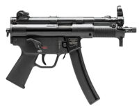 HK 81000481 SP5K PDW 9mm Luger Caliber with 5.83" Barrel, 30+1 Capacity, Black Metal Finish, No Stock (Sling Mount), Black Polymer Grip Right Hand