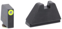 AmeriGlo GL682 Optic Compatible Sight Set for Glock  5XL Tall Green Tritium LumiGreen Outline Front Sight-Black Rear Sight