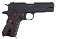 Auto-Ordnance 1911BKOCW 1911 A1 Commander 45 ACP 9+1 4.25" Matte Black Serrated  Carbon Steel Slide Matte Black Matte Black Carbon Steel Checkered Wood w/Integrated US Logo Grips Right Hand