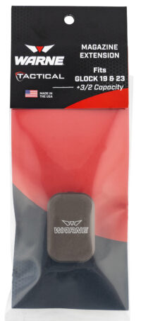 Warne MEG1932DE Magazine Extension made of 6061-T6 Aluminum with Hardcoat Anodized Flat Dark Earth Finish for Glock 19, 23 Magazines (Adds 3rds 9mm Luger, 2rds 40 S&W)