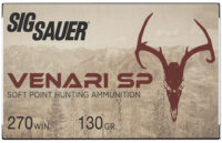 Sig Sauer V270SP13020 Venari 270Win 130gr Soft Point 20 Per Box/10 Case