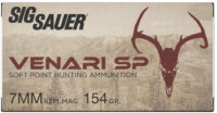 Sig Sauer V7MMSP15420 Venari 7mmRemMag 154gr Soft Point 20 Per Box/10 Case