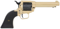 Heritage Mfg SRR22V4 Rough Rider  22 LR 6 Shot 4.75" Sabre Sand Cerakote Steel Barrel, Sabre Sand Cerakote Steel Frame, Black Satin Cylinder, Black Polymer Grip, Hammer/Thumb Safety, Exposed Hammer