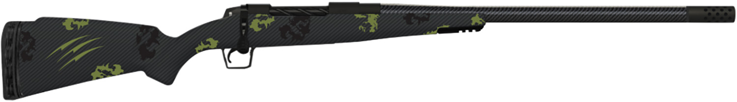 Fierce Firearms ROG300WIN22BF Carbon Rogue Full Size 300 Win 3+1 22" Carbon Fiber Hand Lapped/Match Grade Threaded Barrel, Black Cerakote Steel Receiver, Forest Camo Fierce Rogue Carbon Fiber Stock