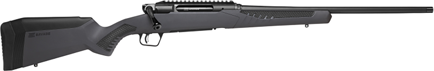 Savage Arms 57910 Impulse Driven Hunter 300 Win Mag 3+1 20" Matte Black Threaded Barrel, Matte Black Carbon Steel Receiver w/Picatinny Rail, Gray AccuStock Synthetic Stock, Ambidextrous
