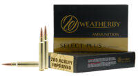 Weatherby F280A150SCO Select Plus  280Ackley Improved 150gr Swift Scirocco 20 Per Box/10 Case
