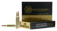 Weatherby F28NOS150SCO Select Plus  28Nosler 150gr Swift Scirocco 20 Per Box/10 Case