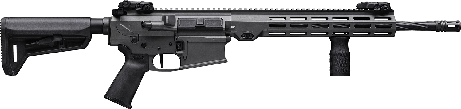 Maxim Defense MXM49689 MD10 L 6.5 Creedmoor 20+1 18" Fluted Barrel, Sniper Gray Rec/M-LOK Handguard, Black Magpul Furniture, SL-K Stock, MVG Grip, MBUS Sights, Blackout Defense Flat Trigger