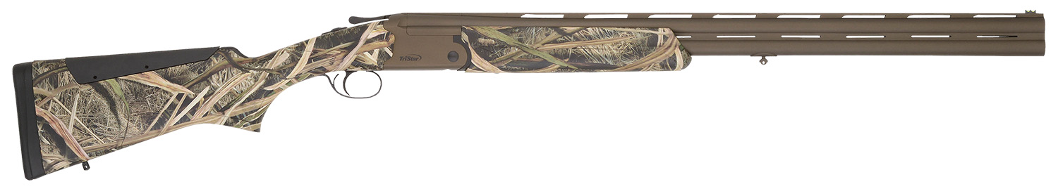 TriStar 35221 Hunter Mag II 12 Gauge 3.5" 2rd 28" Chrome-Lined, Midnight Bronze Barrel/Re, Mossy Oak Shadow Grass Blades Furniture, Fiber Optic Sight, 5 Ext. Chokes