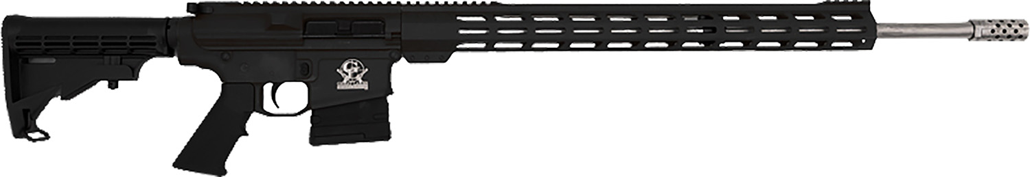 Great Lakes Firearms GL10243SSBLK AR-10 243 Win 5+1 24" Stainless Threaded Barrel, Black Aluminum Receiver w/Picatinny Rail, M-LOK Handguard, Adjustable Stock, Mil-Spec Grip, Right Hand