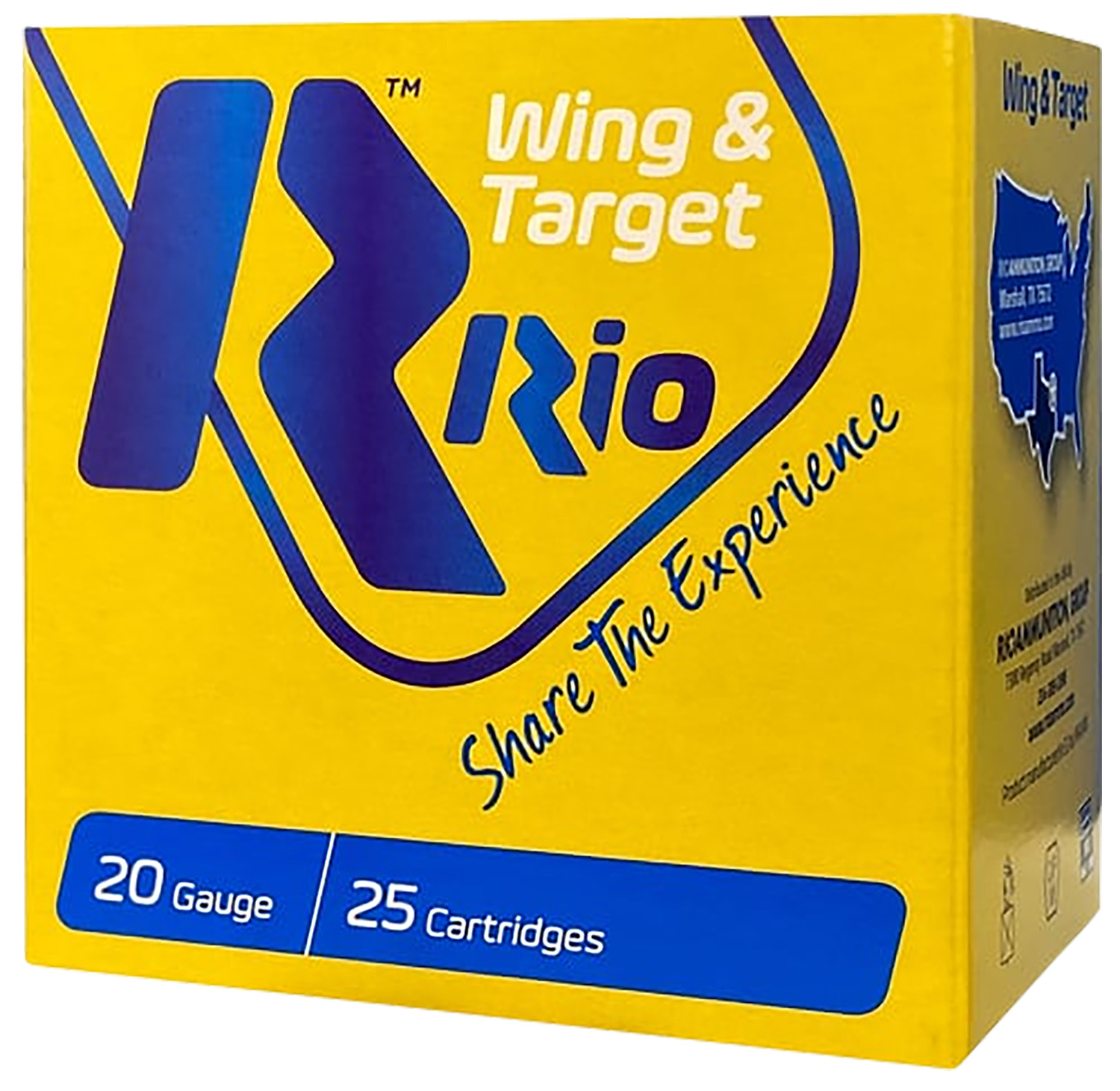 Rio Ammunition WT2075 Wing & Target 20Gauge 2.75" 7/8oz 7.5Shot 25 Per Box/10 Case