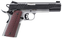 Bersa B19117050BMBC B1911 Full Size Frame 45 ACP 8+1 5" Stainless Steel Barrel, Stainless Serrated Steel Slide, Black Stainless Steel Frame w/Beavertail, Rosewood Grip, Ambidextrous