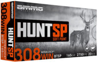 Ammo Inc 308165SPA20 Hunt  308Win 165gr Soft Point 20 Per Box/10 Case