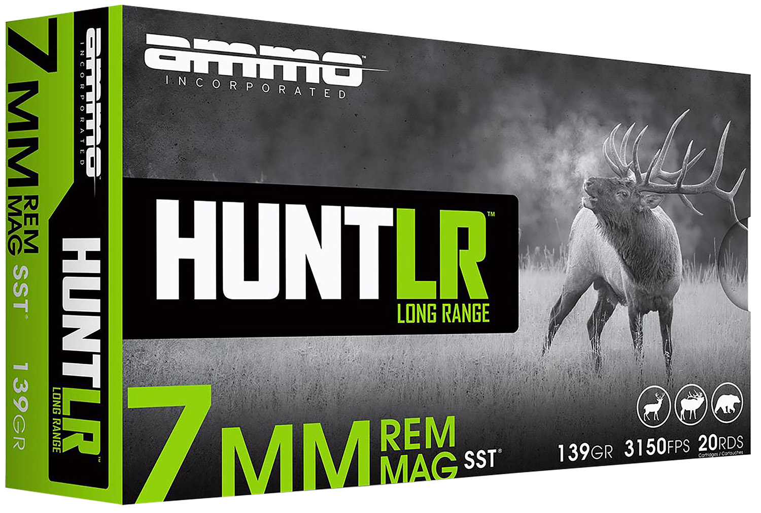 Ammo Inc 7MM139SSTA20 Hunt Long Range 7mm 139gr Super Shock Tip 20 Per Box/10 Case