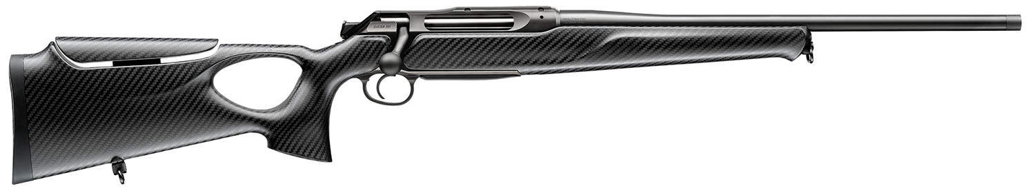 Sauer 80117119 505 Synchro XTC Full Size 6.5 Creedmoor 3+1 22" Matte Blued Threaded Barrel, Matte Blued Saddle Mount Steel Receiver, Black Thumbhole w/Adj Comb Carbon Fiber Stock