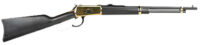 Heritage Mfg H9204418G 92  44 Mag 8+1 18" Black Alloy Steel Barrel, Gold PVD Stainless Steel Receiver, Hardwood Fixed Stock