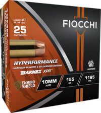 Fiocchi 10BA Hyperformance  10mm 155gr XPB 25 Per Box/8 Case