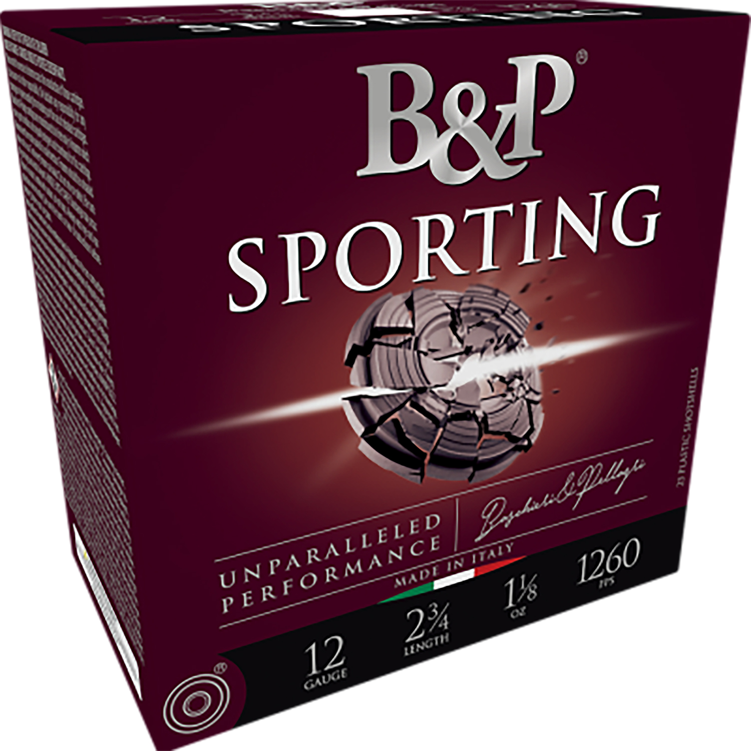B&p Ammunition 12B1SCF8 Sporting Clay 12Gauge 2.75" 1oz 8Shot 25 Per Box/10 Case