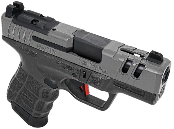 SAR USA SAR9SCG2PT SAR9 SC Gen2 Sub-Compact Frame 9mm Luger 15+1 3.30" Black Steel Barrel, Platinum Cerakote Steel Optic Ready/Ported/Serrated Slide, Black Polymer Frame, Black Polymer Grip