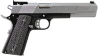 Iver Johnson Arms EAGLEXL45TT Eagle Deluxe 45 ACP 8+1 6" Steel Barrel, Hard Chrome Serrated Steel Slide, Matte Black Steel Frame w/Beavertail, Black/Gray G10 Grip