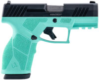 Taurus 1-GX2931C GX2 9mm Luger 13+1 3.37" Matte Stainless Steel Barrel, Matte Black Serrated Stainless Steel Slide, Cyan Polymer Frame w/Picatinny Rail, Polymer Grip