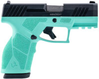 Taurus 1-GX2931C-10 GX2 9mm Luger 10+1 3.37" Matte Stainless Steel Barrel, Matte Black Serrated Stainless Steel Slide, Cyan Polymer Frame w/Picatinny Rail, Polymer Grip