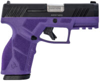 Taurus 1-GX2931DP-10 GX2 9mm Luger 10+1 3.37" Matte Stainless Steel Barrel, Matte Black Serrated Stainless Steel Slide, Dark Purple Polymer Frame w/Picatinny Rail, Polymer Grip