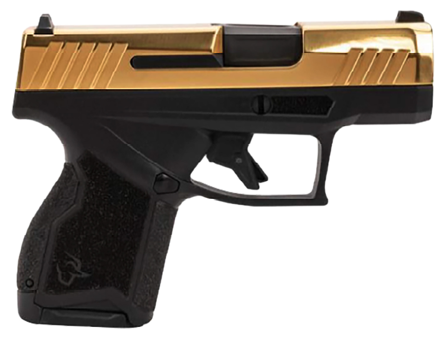 Taurus 1-GX4M931-10G GX4 Micro-Compact Frame 9mm Luger 10+1 3.06" Satin Black DLC Stainless Steel Barrel, Gold PVD Serrated Alloy Steel Slide, Matte Black Stainless Steel Frame, Textured Grip