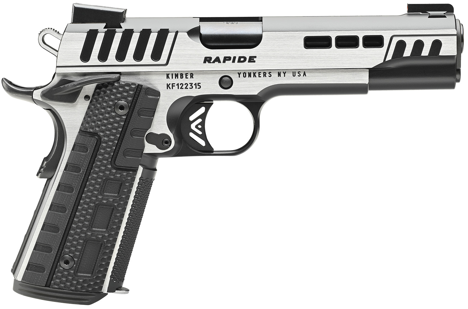 Kimber Mfg.,inc 3000421 Rapide Scorpius 9mm 9+1 5" Black KimPro II w/ Brush Polished Flats Stainless Steel Slide G10 Grip