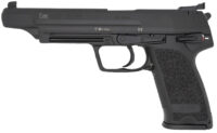 HK 81000368 USP V1 Elite 45 ACP 10+1 6.02" Stainless Stainless Steel Barrel, Black Long/Serrated Steel Slide, Black Polymer Frame, Black Polymer Grip