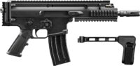 FN 38101884 SCAR 15P 5.56x45mm 10+1 7.50" Black Black Anodized Picatinny Rail Aluminum Receiver SB Tactical Brace