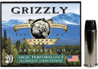 Grizzly Ammo GC44M9   44RemMag 260gr Wide Flat Nose Gas Check 20 Per Box/10 Case