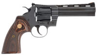 Colt Mfg PYTHONBP5WTS Python 357 Mag 6 Shot 5" Blued Carbon Steel Vent Rib Barrel, Cylinder & Frame, Wood Grip, Exposed Hammer