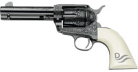 Pietta GW45RR434NMUI Great Western II Red River 45 Colt (Long Colt) 4.75" Ultra Ivory Engraved Grip