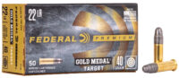 Federal 711B Gold Medal 22LR 40gr Lead Round Nose 50 Per Box/100 Case