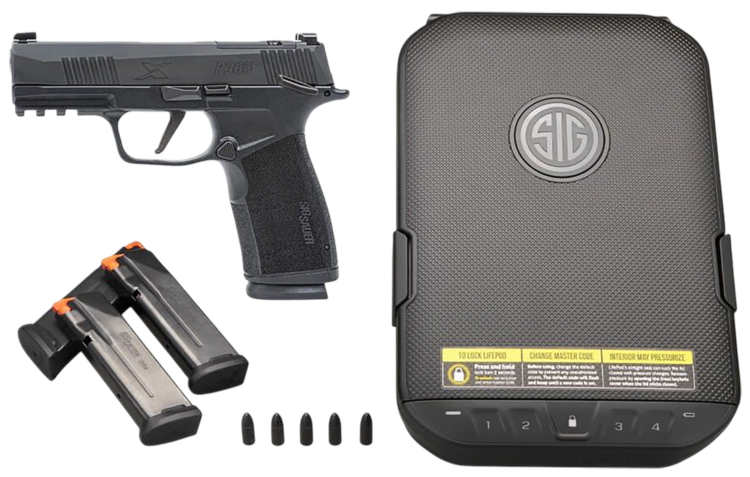 SIG 365XCA9MSVKIT10 P365 9MM 3.7 10R OR MS BLK