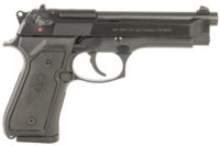 Beretta USA J92F300 92FS Full Size Frame 9mm Luger 10+1 4.90" Black Steel Barrel, Black Bruniton Steel Serrated Slide, Black Bruniton Aluminum Frame, Ambidextrous