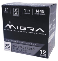 Migra Ammunitions M12SS24 Staxd  12Gauge 3" 1 1/4oz 2/4 Shot 25 Per Box/10 Case