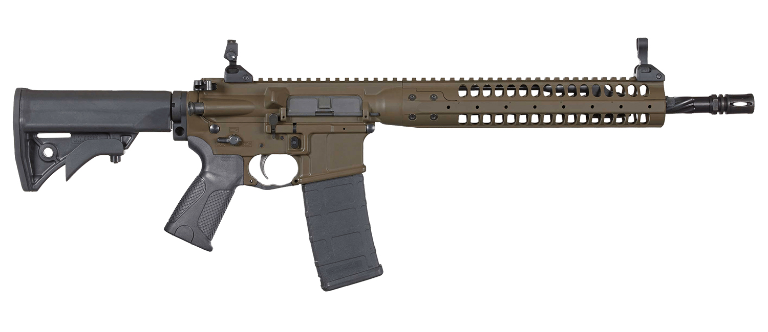 LWRC ICR5PBC14PSP Individual Carbine SPR 5.56x45mm NATO 14.70" 30+1 Patriot Brown, Black Adjustable Stock, Magpul MOE+ Grip