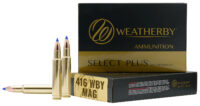 Weatherby B416350TTSX Select Plus  416WthbyMag 350gr Barnes Tipped TSX Lead Free 20 Per Box/10 Case