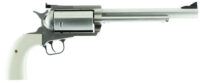 Magnum Research BFR45707B BFR Long Cylinder Extra Large 45-70 Gov 5 Shot 7.50" Brushed Stainless Steel Barrel, Cylinder & Frame, Bisley White Laminate Grip, Exposed Hammer